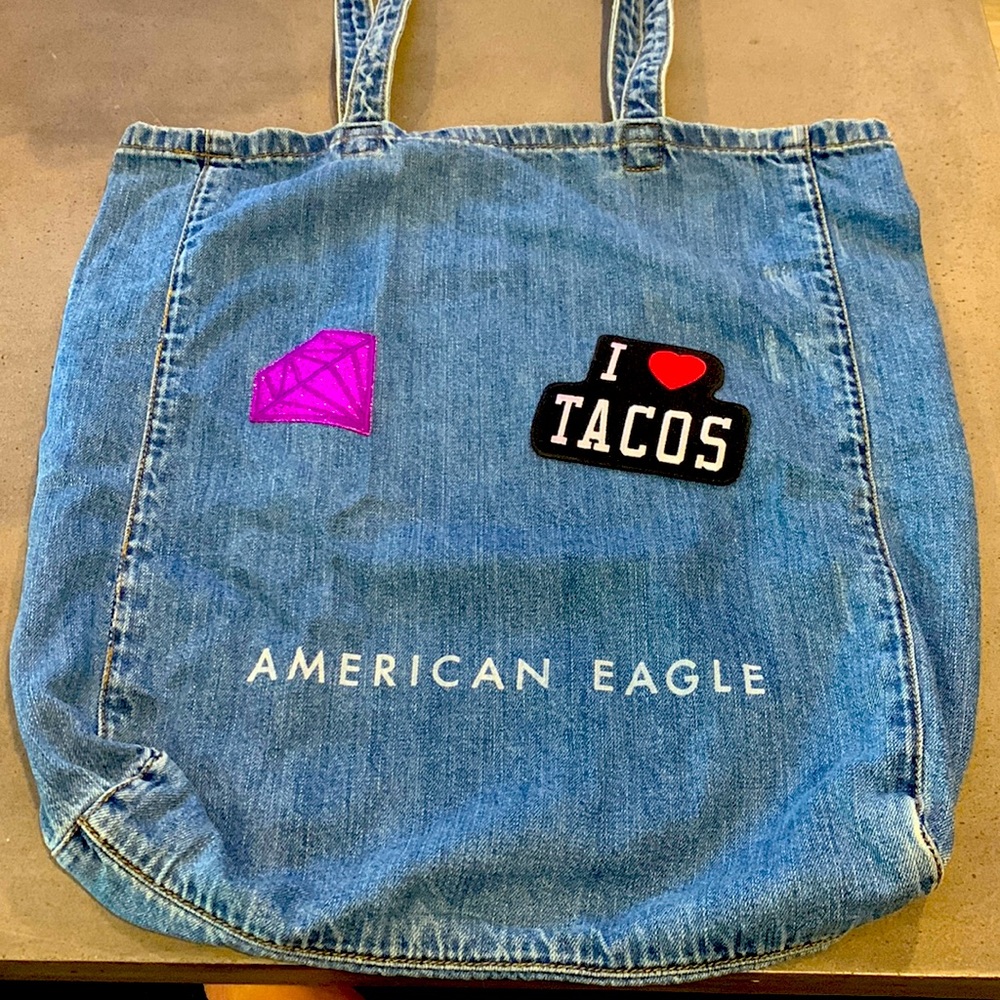American Eagle Denim Tote Bag